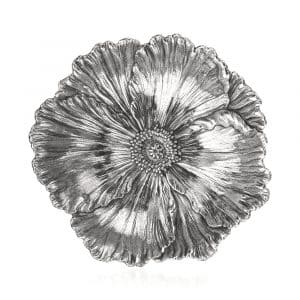 Fiore "Papavero" 18 cm in argento 925 Buccellati