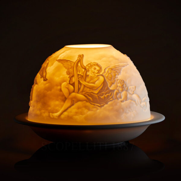 litofania gli angeli bernardaud luce accesa