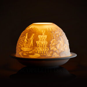litofania matrimonio bernardaud luce accesa