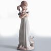 Statua “Ragazza con gattini” Lladrò