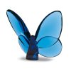 Farfalla Baccarat in cristallo blu portafortuna