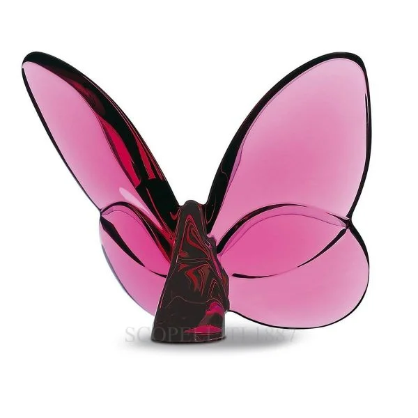 Portafortuna “Papillon” di Baccarat – colore peonia