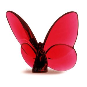 Portafortuna “Papillon” di Baccarat – colore rosso