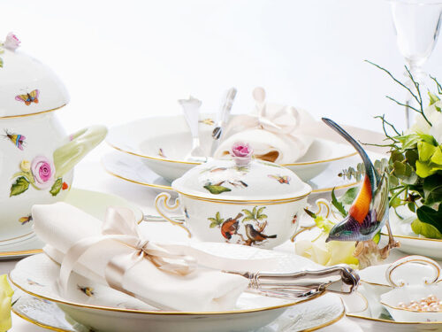Herend Rothschild, il decoro con uccelli