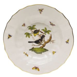 piatto fondo herend rothschild uccelli porcellana ungherese decorata a mano