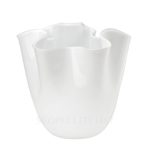 venini fazzoletto vaso bianco vetro di murano