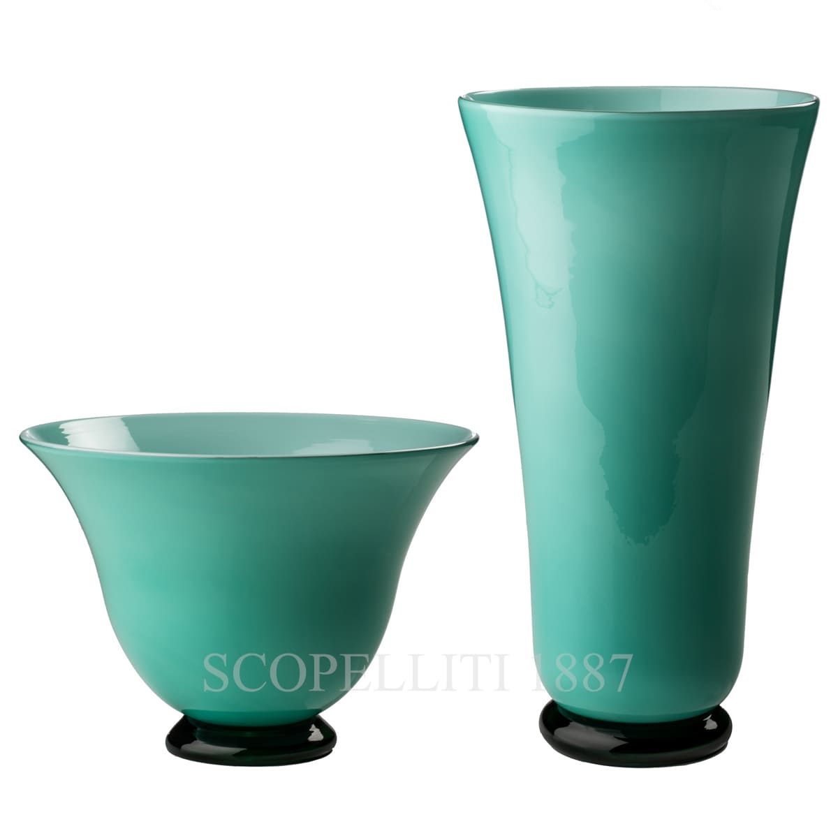 VENINI Anni trenta, vasi in vetro di Murano SCOPELLITI 1887