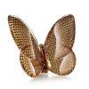 Farfalla Baccarat in cristallo oro diamante portafortuna