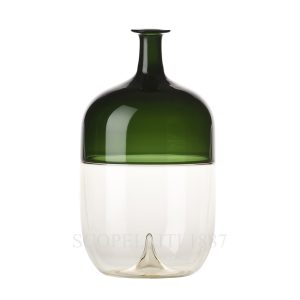 bottiglia venini verde vetro di murano