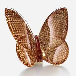 farfalla baccarat in cristallo oro diamante portafortuna