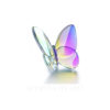 Farfalla Baccarat in cristallo iridescente portafortuna