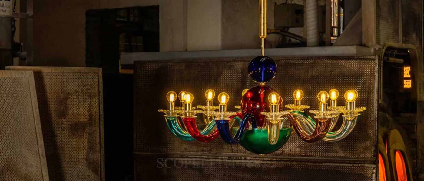 Illuminazione Venini - Lampadario Venini disegnato da Gio Ponti