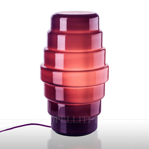 Venini lampada da tavolo Zoe H52 viola light on