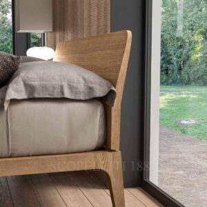 Morassutti letto matrimoniale in legno Zenit dettaglio
