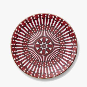 baccarat piattino in porcellana arcadia red