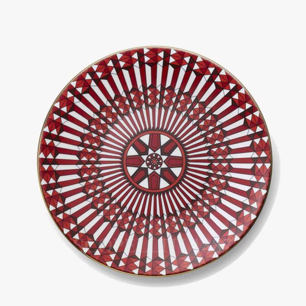baccarat piattino in porcellana arcadia red