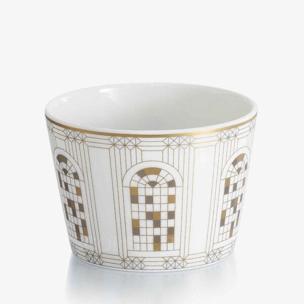 baccarat bicchiere in porcellana arcadia gold
