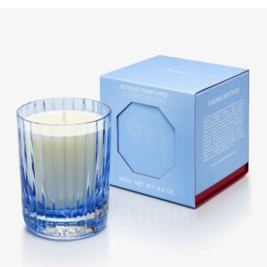 bomboniera baccarat candela profumata azzurra con scatola