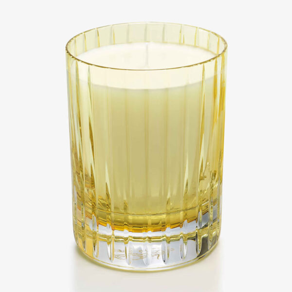 bomboniera baccarat candela profumata gialla