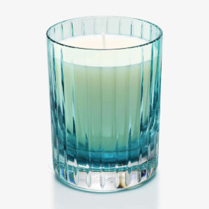 bomboniera baccarat candela profumata verde acqua