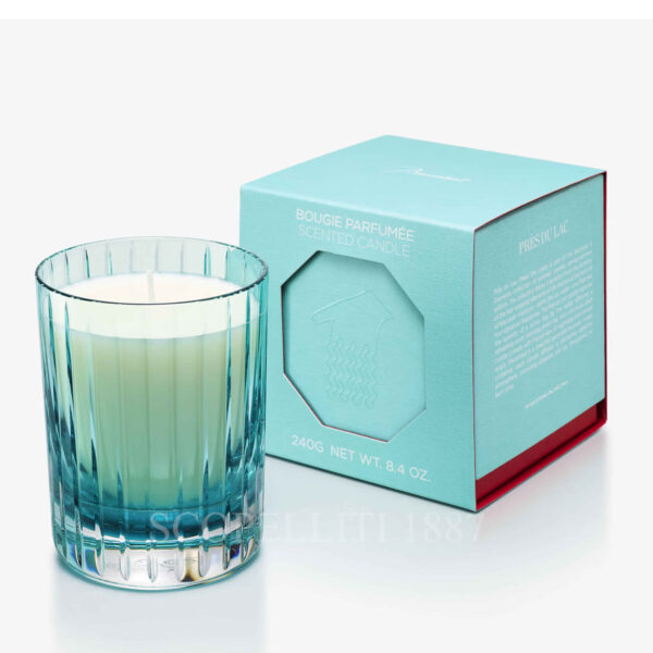bomboniera baccarat candela profumata verde acqua con scatola