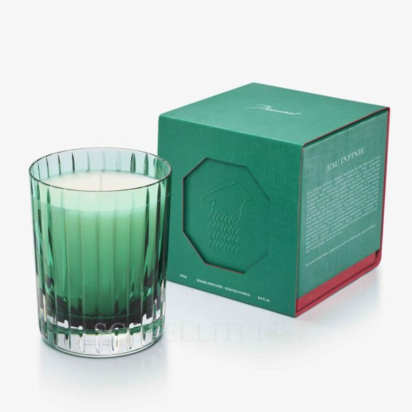 bomboniera baccarat candela profumata verde con scatola
