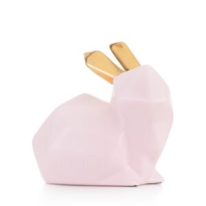 emò italia coniglietto in ceramica rosa cipria