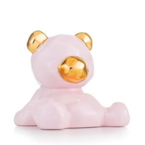 emò italia orsetto in ceramica rosa cipria