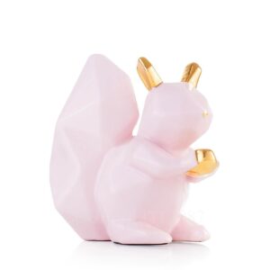 emò italia scoiattolo in ceramica rosa cipria