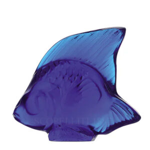 bomboniera pesce lalique in cristallo blu