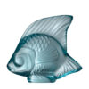 Bomboniera Pesce Lalique in Cristallo Blu Chiaro