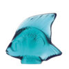 Bomboniera Pesce Lalique in Cristallo Turchese Chiaro
