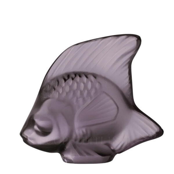 bomboniera pesce lalique in cristallo viola