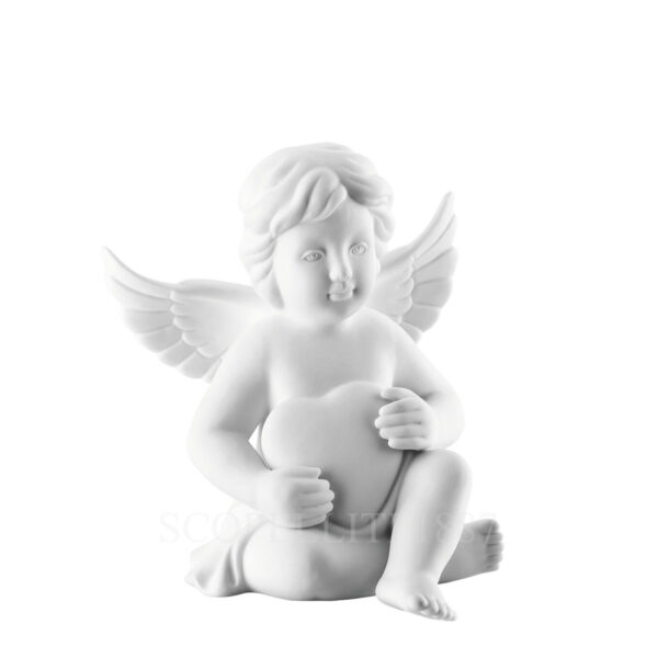 bomboniera rosenthal angelo con cuore piccolo fianco