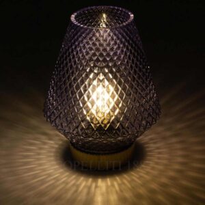 emò italia marrakesh lampada da tavolo blu accesa