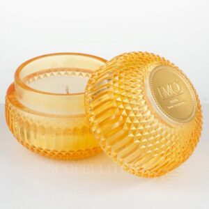 emò italia opulence candela arancione aperta