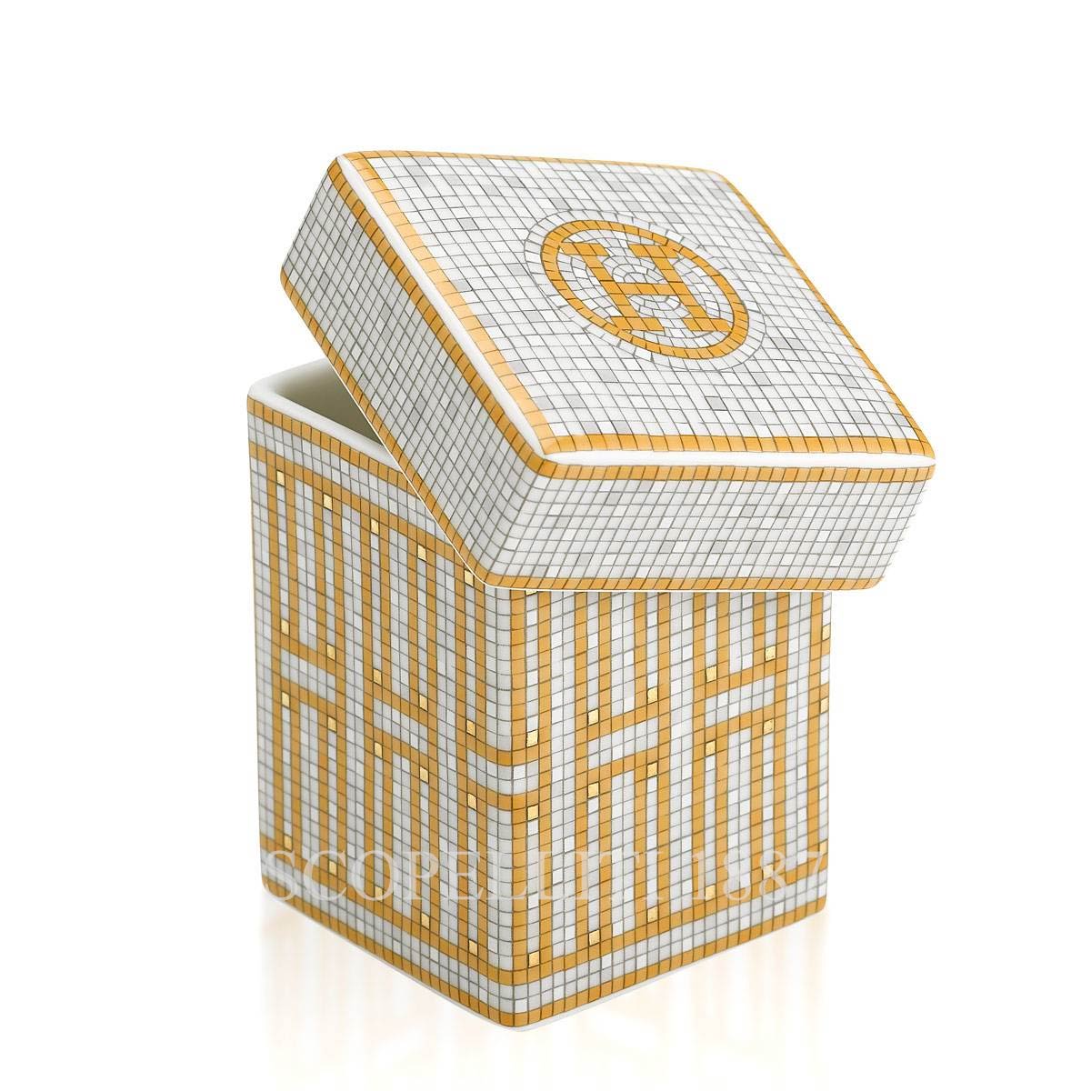 hermes bomboniera scatolina mosaique au 24 oro