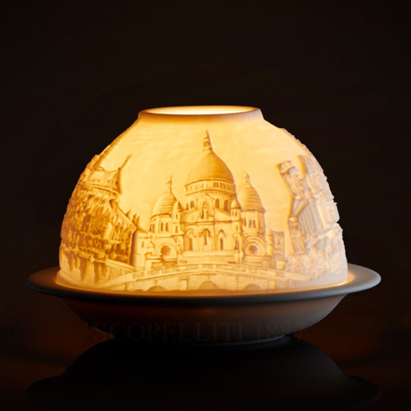 litofania chiese di parigi bernardaud luce accesa