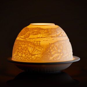 litofania farfalle bernardaud luce accesa