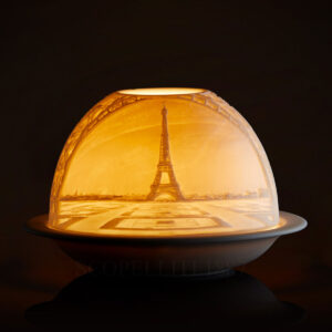 litofania la tour eiffel bernardaud luce accesa