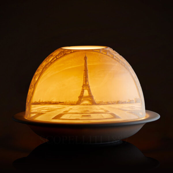 litofania la tour eiffel bernardaud luce accesa