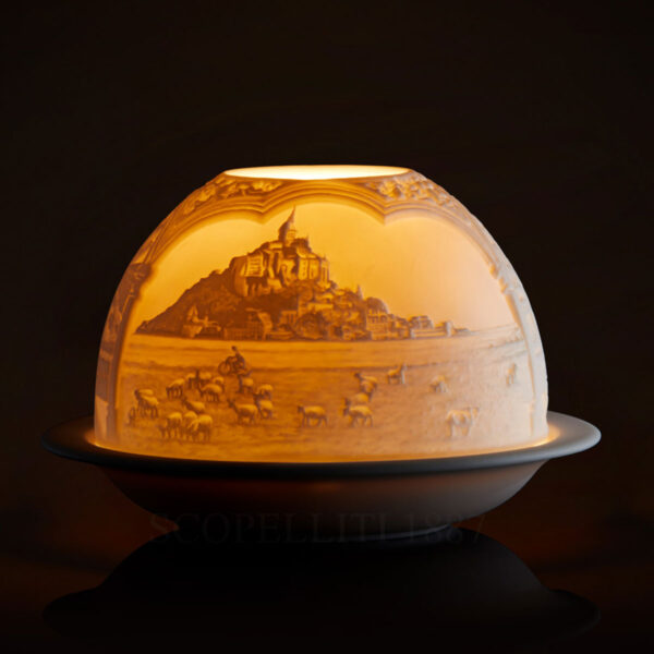 litofania mont saint-michel bernardaud luce accesa