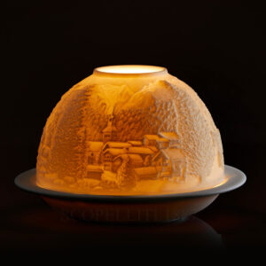 litofania montagna bernardaud luce accesa