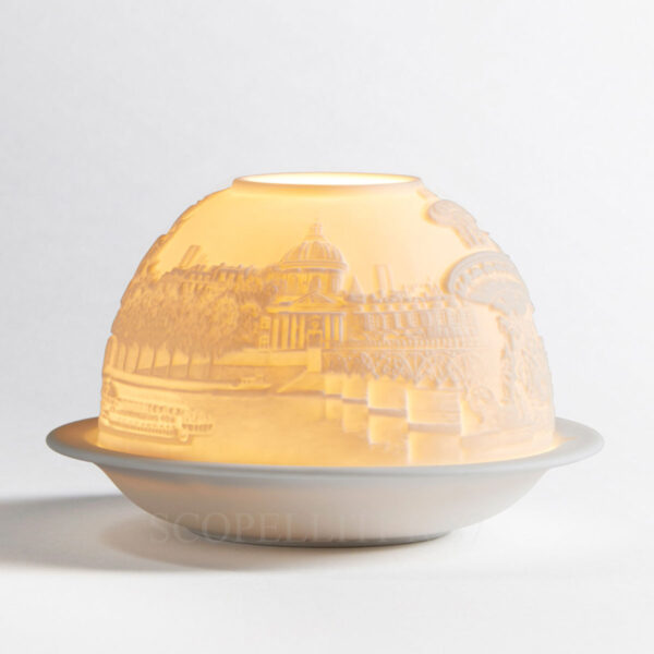 litofania parigi lungo la senna bernardaud