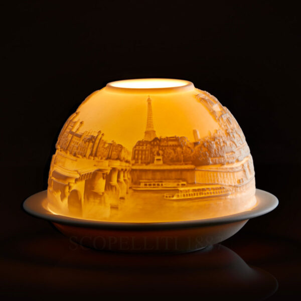 litofania parigi lungo la senna bernardaud eiffel