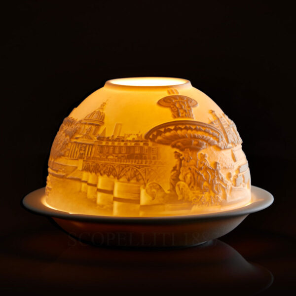 litofania parigi lungo la senna bernardaud luce accesa