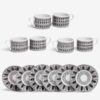 Fornasetti Architettura Set 6 Tazze tè con piattini