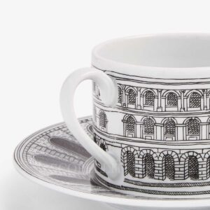 fornasetti-tazza-tè-con-piattino-architettura fornasetti tazza tè architettura