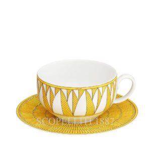 hermes soleil d'hermès tazza tè con piattino
