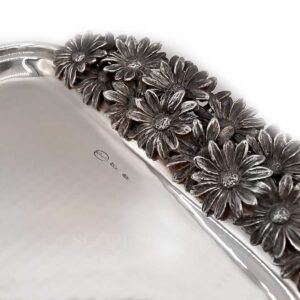 raspini vassoio in argento margherite